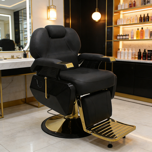 Sillón de Barbería Reclinable, Silla de Salón Impermeable con Diseño Aerodinámico de 360° °   Silla Hidráulica Giratoria Moderna para Barbería <span class=keywords><strong>Urbana</strong></span> - Product Image 3