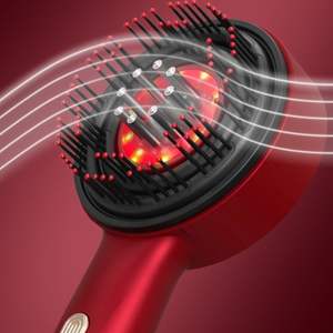 Spazzola Massaggiante Anticaduta per Cuoio Capelluto con Luci LED Rosse, Pettine Vibrante per la Crescita dei Capelli, Dispositivo Massaggiatore per la Testa - Product Image 5