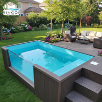 Piscine hors sol spacieuse en fibre de verre pour la maison, avec jacuzzi extérieur et spa de relaxation, pour un plaisir quotidien