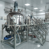 Cuve de mélange chauffée en acier pour saponification de savon, liquides alimentaires et gels, capacités 2000L, 1000L, 500L