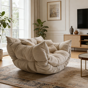 Poltrona Lounge Oversize Comoda, Reclinabile Imbottita per Camera da Letto, Divano Ergonomico per Lettura e Relax, Seduta Morbida per <span class=keywords><strong>Arredamento</strong></span> Casa - Product Image 6