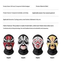 Masque facial de style chinois transfrontalier, divers éléments de l'Opéra de Pékin, protection solaire et coupe-vent, amusant pour la conduite et la pêche, en Spandex/Polyester