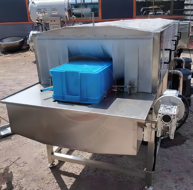 Automatic Water Saving Vegetable Plastic Turnover Box Basket Crate Washing Machine Poultry Container Egg Tray Cleaning Machine