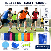 Maillots d'entraînement de football légers en mesh pour équipes de soccer