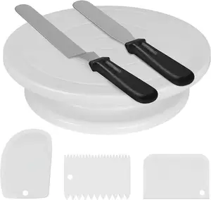 Hot Bán 6Pcs Công Cụ Nướng Và Bánh Trang Trí Nguồn Cung Cấp Kit Với 2 Frosting Thẳng Xẻng Xẻng 3 Icing Smoother Scrapers