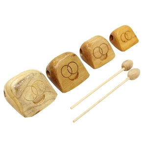 Bloque de Madera Natural Sólida con Forma de Pez y Golpeador de Madera para Juguete de Percusión Educativo Temprano - Product Image 3
