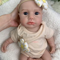 Auténtica Muñeca Reborn LouLou de 18 Pulgadas para Niñas, Cuerpo Suave de Silicona Premium con Piel Pintada en 3D, Juguete Suave, Muñeca Recién Nacida de Colección