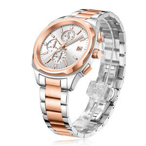 Montre de sport de luxe ronde <span class=keywords><strong>pour</strong></span> homme, en acier inoxydable, mouvement à quartz multifonctionnel, chronographe résistant à l'eau - Product Image 6