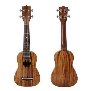 Marchio Aiersi soprano di alta qualità tutto solido Koa Ukulele logo personalizzato <span class=keywords><strong>KPK</strong></span> professionale 21 pollici chitarra Uku corda strumento musicale - Product Image 1