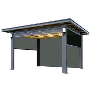 Pabellón <span class=keywords><strong>de</strong></span> aluminio con persianas <span class=keywords><strong>el</strong></span>éctricas <span class=keywords><strong>de</strong></span> estilo chino para patio exterior, con pulverización <span class=keywords><strong>de</strong></span> polvo, para villa, jardín, gazebo rural, terraza, sala <span class=keywords><strong>de</strong></span> té - Product Image 5