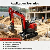 Mini-excavatrice sur roues KATOCASE 1 tonne, moteur Koop, couple élevé, couleur rubis, capacité de la benne de 0,02 m³, garantie 1 an, livraison gratuite