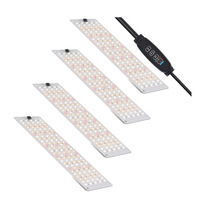 Lampu LED Tumbuh Tanaman Indoor Aluminium Quantum Aquarium Garden Nursery Spektrum Penuh Pengatur Waktu untuk Bunga, Sayuran, dan Tanaman Hijau dengan CRI 90