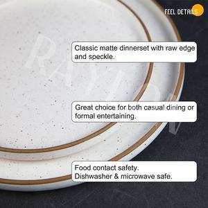 Grosir 16 Pcs Set Peralatan Makan Keramik Stoneware Prancis Matte Vintage Set Peralatan Makan Malam dengan Cangkir - Product Image 4