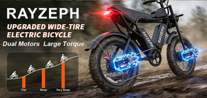 52V40Ah Two Batteries Dual Motor Mtb Electric Bike Full Suspension Fat Tire E Bike Hydraulic Brake Ebike For Takeaway Delivery - Product Image 3