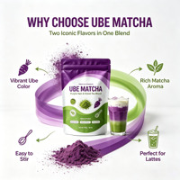 Poudre de Patate Douce Violette de Marque Privée Mélangée au Thé Vert Matcha pour Boisson – Poudre de Matcha UBE