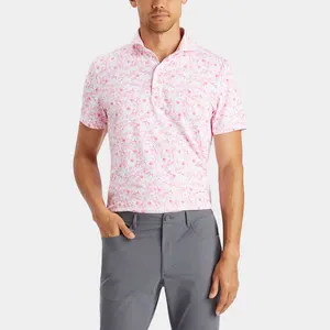 Оптовая продажа полиэфирных спандексовых рубашек для гольфа с сублимационной печатью
