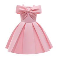 Robe de princesse plissée pour enfant, robe de princesse, robe de couleur unie, sans bretelles, nouvelle collection 2022