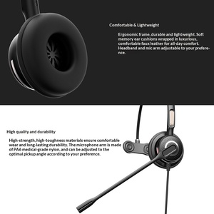 <span class=keywords><strong>Casque</strong></span> de centre d'appels avec micro anti-bruit, écouteur <span class=keywords><strong>filaire</strong></span> mono-auriculaire pour PC, <span class=keywords><strong>téléphone</strong></span> <span class=keywords><strong>fixe</strong></span>, service client - Product Image 4