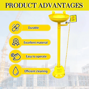 Station de rinçage oculaire d'urgence sur pied pour la sécurité en usine et en laboratoire - Product Image 4