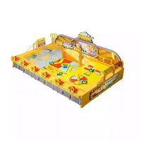 Excavatrice électrique télécommandée pour enfants en acier inoxydable, à monnayeur, à haut rendement, avec lumières clignotantes, pour salle d'arcade intérieure