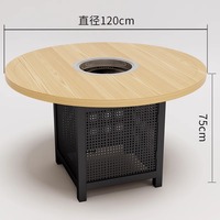 Ensemble table de cartes et chaises en cuir de bois massif de luxe moderne et personnalisé pour les bars et restaurants à usage commercial et domestique