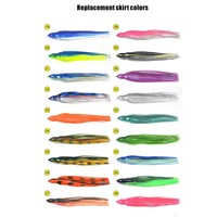 Leurre de pêche à la traîne en résine de 8 pouces avec jupe Double pieuvre, leurre de pêche au thon en eau salée