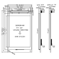 Module d'affichage LCD TFT IPS 3.5 pouces 320x480 avec interface parallèle SD ILI9488 ou st7796S pour contrôleur audio