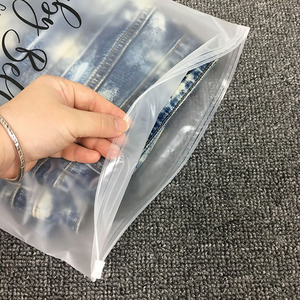 Custom logo <strong>Personalised</strong> <strong>PE</strong> Clothes Zip Lock Poly <strong>Bags</strong> Zipper clear Plastic Packaging <strong>Bag</strong> - Product Image 2