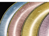 Assiettes de présentation en verre motif rayures or rose élégantes de style américain, service de table de luxe pour salades, cuisine, fêtes, mariages, hôtels