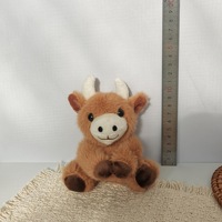 En gros Mini Porte-clés Peluche Vache des Highlands Ronde, Jouet en Peluche, Animal en Peluche