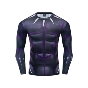 Camiseta deportiva de superhéroe de manga larga de secado rápido, camiseta de compresión para gimnasio con diseños de sublimación en 3d - Product Image 3