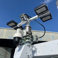 Mât télescopique mobile de 7 m avec programmation numérique 24/7 pour l'éclairage routier temporaire
