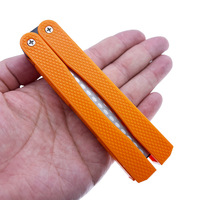 Couteau pliant patineurs pratique en forme d'éventail pierres de meulage Double face ménage diamant cuisine couteau de meulage artefact