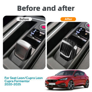 Inserto Leva Cambio in Vera Fibra di Carbonio Secca LHD/RHD per Seat Leon MK4/<span class=keywords><strong>Cupra</strong></span> Leon/<span class=keywords><strong>Formentor</strong></span> 2020-2025 - Product Image 3