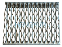 Plateau d'inspection antidérapant en treillis métallique perforé en acier inoxydable 304/316, poli, type « bouche de crocodile »