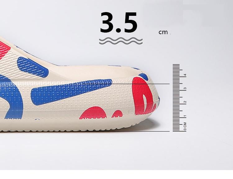 2023 New Printed Thick Sole EVA Women Flip Flops Summer Soft Slippers Beach Slides Wholesale