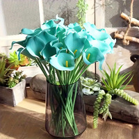 Bouquet de fleurs artificielles Calla Lily faites à la main en gros, mini-bouquet réaliste en PU, respectueux de l'environnement, pour mariage, remise de diplôme, décoration de la maison