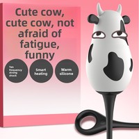 YIJI Elektrischer Blumen-Kuh-Vibrator mit Heizfunktion, Multifrequenz-Vibration, Smarte Kabellose Fernbedienung zum Flirten