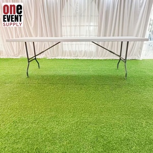 Factory Sale <b>Outdoor</b> Furniture White Waterproof Rectangular Portable Folding <b>Plastic</b> HDPE Garden Camping <b>Tables</b> for Events YT-T4 - Product Image 3