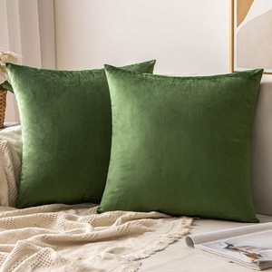 Cuscino di velluto personalizzato all'ingrosso copricuscino verde copri cuscino di velluto con cerniera partita - Product Image 1