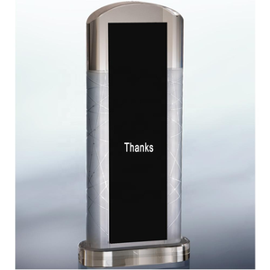 YearsCrystal Maßgefertigter Gestreifter Klarer Kristallglas-Grabstein für Haustiere, Sandgestrahltes Kristallglas, Auszeichnung, Denkmal, Sammlerstück - Product Image 3