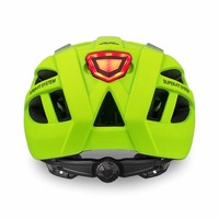 Casque de vélo pour adulte avec visière et feu arrière, ajustement réglable, coque moulée intégrée pour vélo de route