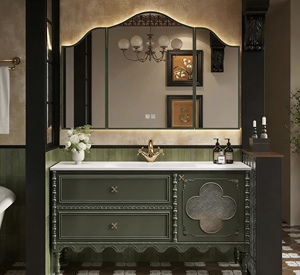 <b>Bathroom</b> <b>Vanities</b> Combo Set Wave Lines Modern <b>Bathroom</b> Cabinet <b>Vanity</b> Modern Style <b>Bathroom</b> Cabinets for Sale - Product Image 1