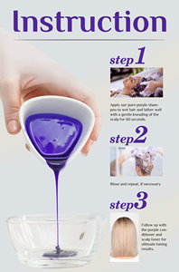 <strong>Purple</strong> Reduce <strong>Brassy</strong> <strong>Shampoo</strong> No Yellow Oil Moisturizing 300ml Cream <strong>for</strong> Blonde <strong>Hair</strong> Nourishing Fluffy Feature - Product Image 3