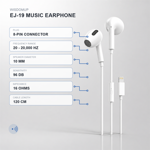 Écouteurs filaires de bonne qualité, couleur blanche, écouteurs filaires pratiques pour <span class=keywords><strong>iPhone</strong></span> - Product Image 5
