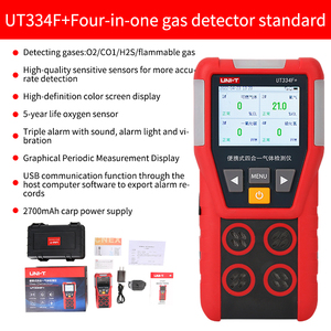Ut334f + UNI-T đa Gas Detector gas Meter O2 H2S co LEL oxy hydrogen sulfide Carbon Monoxide dễ cháy gas rò rỉ Detector - Product Image 6