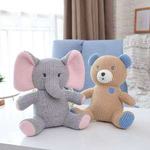 Jouets en peluche animaux tricotés nouvellement créatifs personnalisés poupées licorne blanches avec hochets intégrés jeux et apaisants pour enfants - Product Image 2