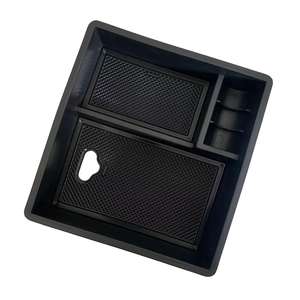 Caja de almacenamiento para consola central de coche, accesorios organizadores, bandeja de almacenamiento negra, Interior para Hilux <span class=keywords><strong>Vigo</strong></span>, accesorios 2004-2014 2009 2010 - Product Image 4