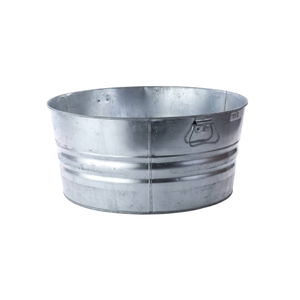 Cuve à boissons en tôle avec finition en cuivre, forme ovale, Design en relief, bonne qualité, avec deux poignées pour servir - Product Image 3