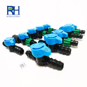 16มม. วาล์วเทปน้ำหยดเชื่อมต่อด่วนบอลวาล์วพลาสติกในระบบชลประทานแบบหยดเพื่อการเกษตร1ฮ่า - Product Image 3